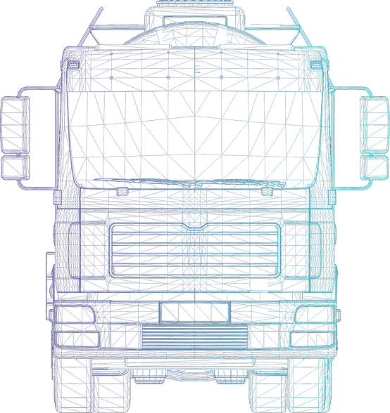 Front view of a truck