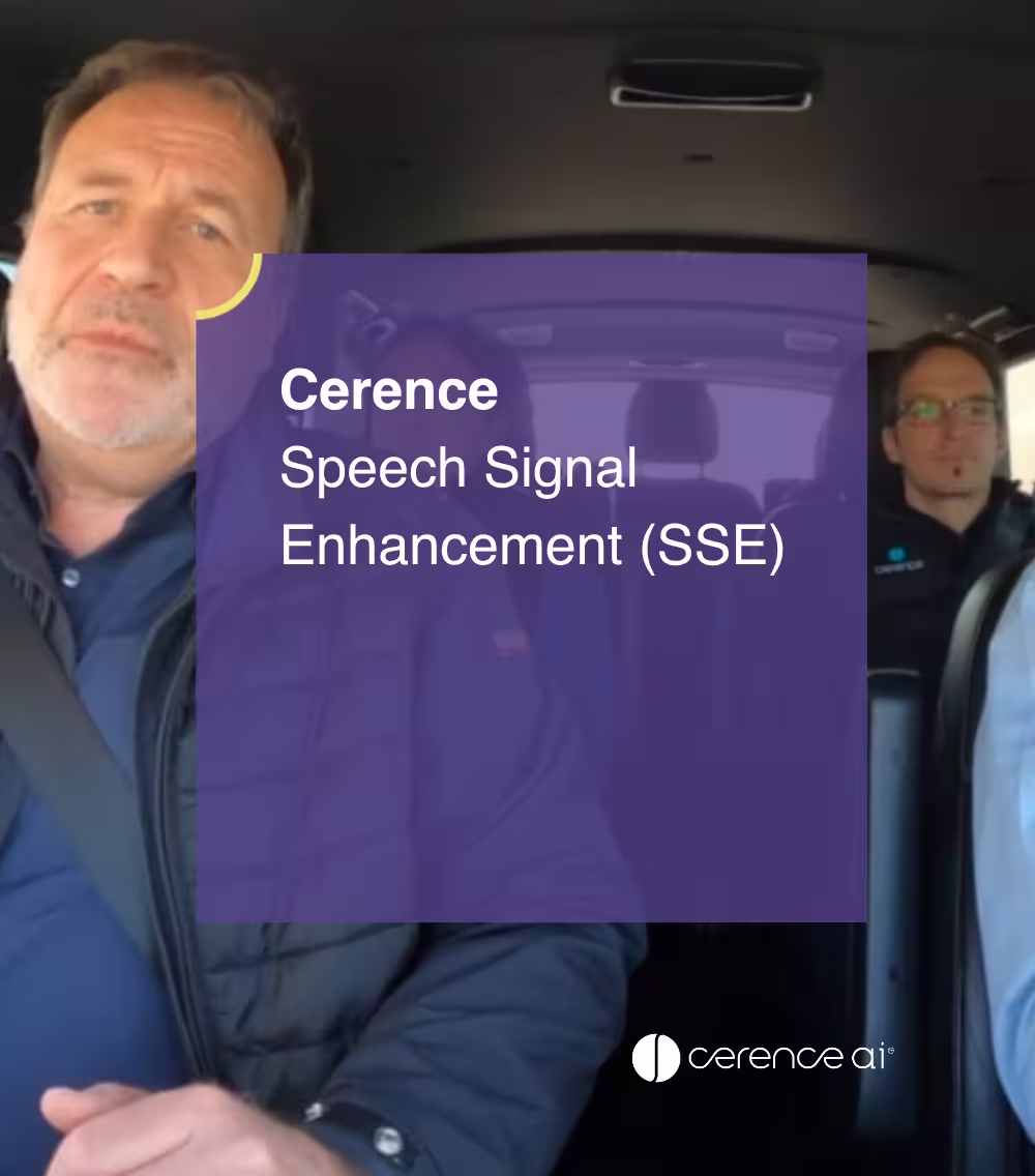 Cerence Speech Signal Enhancement (SSE)